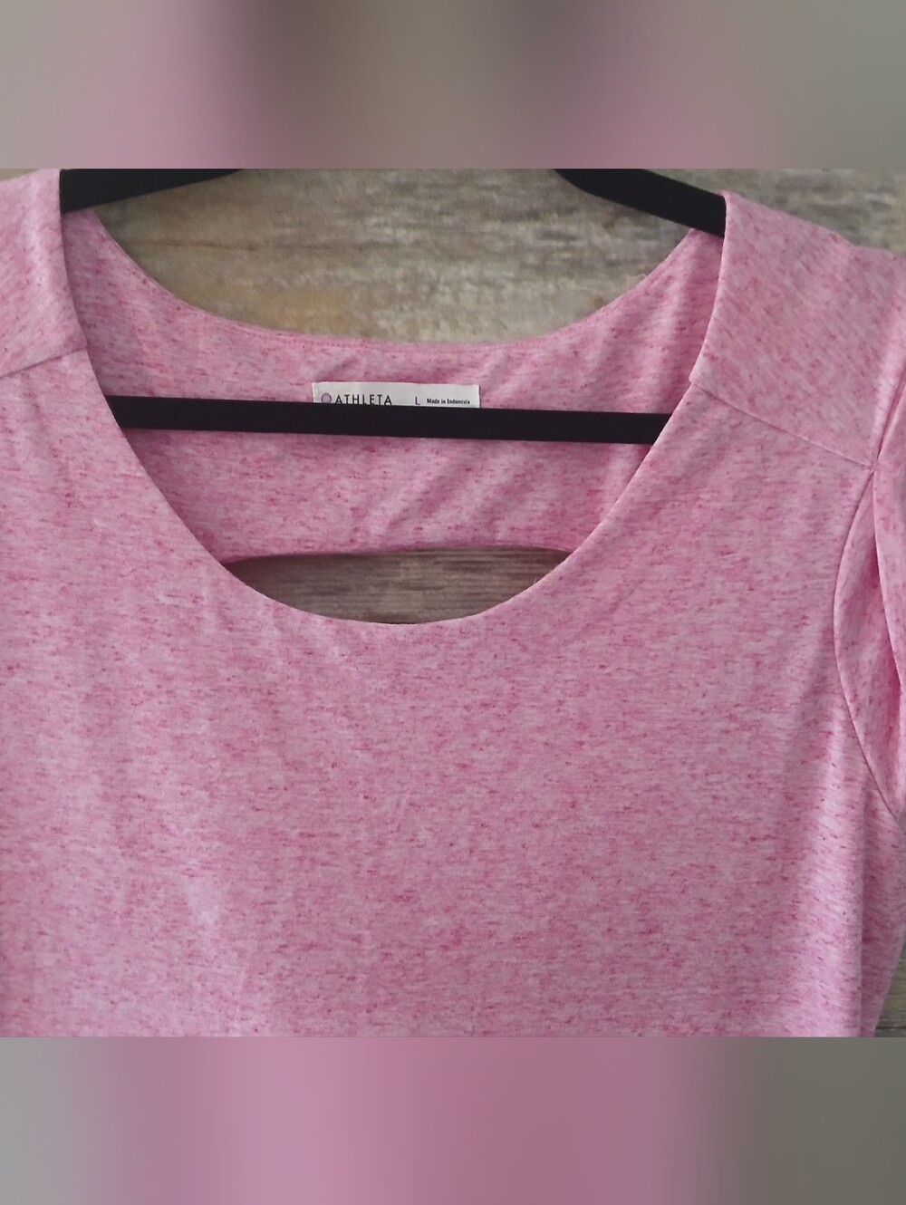 Athleta Light Pink Heathered Sleeveless Top - Picture 3 of 11